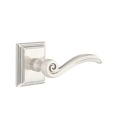 Emtek Elan Lever with Wilshire Rosette in Satin Nickel