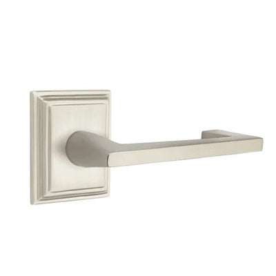 Emtek Argos Lever with Wilshire Rosette in Satin Nickel