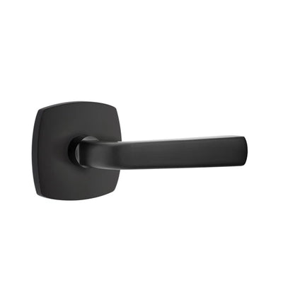 Emtek Sion Lever with Urban Modern Rosette in Flat Black