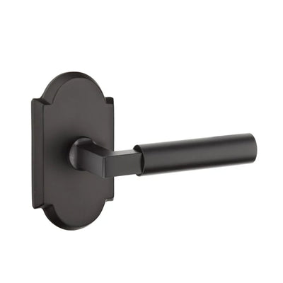 Emtek Bryce Lever with #1 Rosette in Flat Black Bronze
