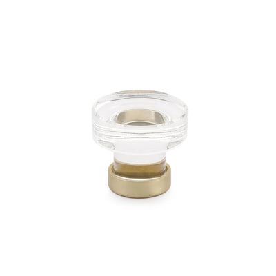 Emtek Grayson Crystal 1-1/4" Knob in Satin Brass