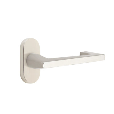 Emtek Argos Lever with Oval Stretto 1-1/2" x 3" in Satin Nickel