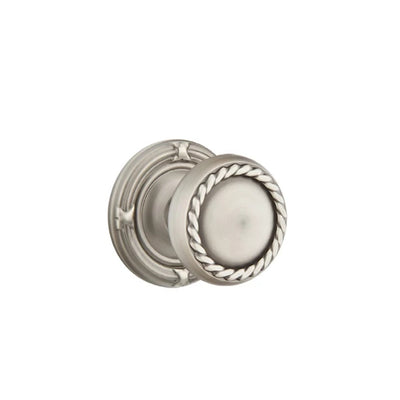 Emtek Rope Knob with Ribbon & Reed Rosette in Pewter