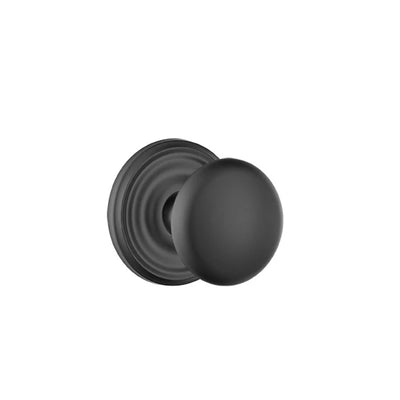 Emtek Providence Knob with Regular Rosette in Flat Black