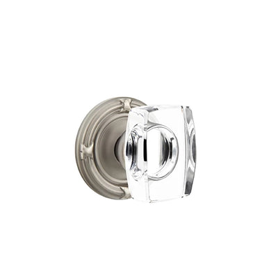 Emtek Windsor Knob with Ribbon & Reed Rosette in Pewter