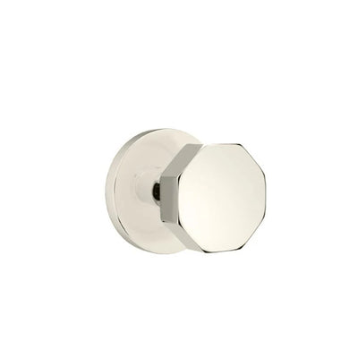 Emtek Octagon Knob with Disk Rosette in Polished Nickel