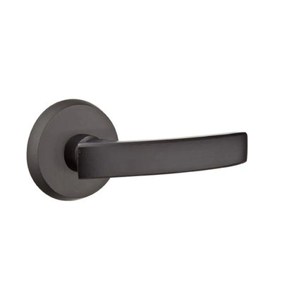 Emtek Yuma Lever with #2 Rosette in Flat Black Bronze