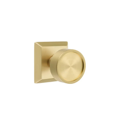 Emtek Verve Knob with Quincy Rosette in Satin Brass