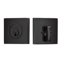 Emtek Square brass deadbolt, Flat Black