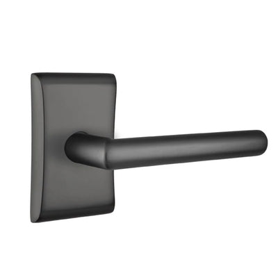 Emtek Stuttgart Lever with Neos Rosette in Flat Black