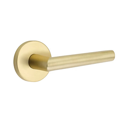 Emtek Stuttgart Lever with Disk Rosette in Satin Brass