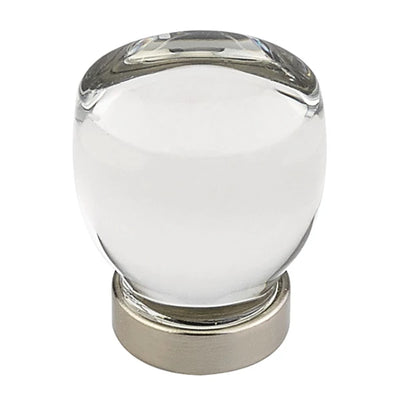 Emtek Juneau Crystal 1-1/8" Knob (shown in Satin Nickel)