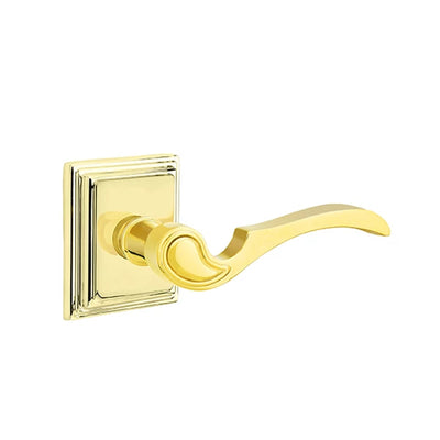 Emtek Coventry Lever with Wilshire Rosette in Polished Brass