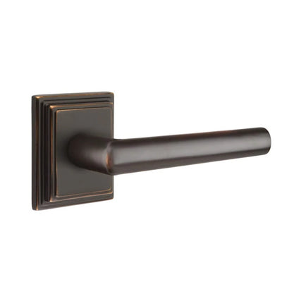 Emtek Stuttgart Lever with Wilshire Rosette in Oil Rubbed Bronze