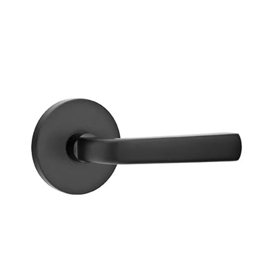 Emtek Sion Lever with Disk Rosette in Flat Black