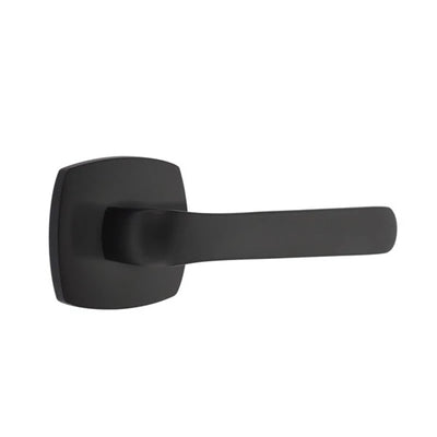 Emtek Spencer Lever with Urban Modern Rosette in Flat Black