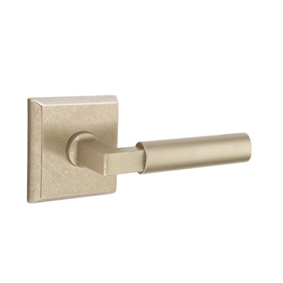 Emtek Bryce Lever with #6 Rosette in Tumbled White Bronze