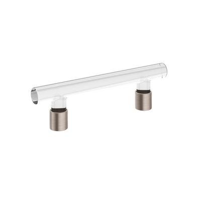 Emtek Modern Glass 4" C-C Pull in Pewter