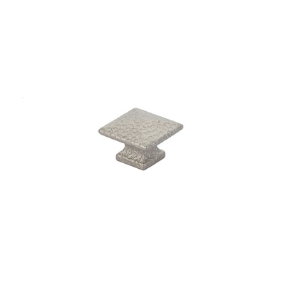 Emtek Arts & Crafts Dimpled 1" Square Knob in Satin Nickel