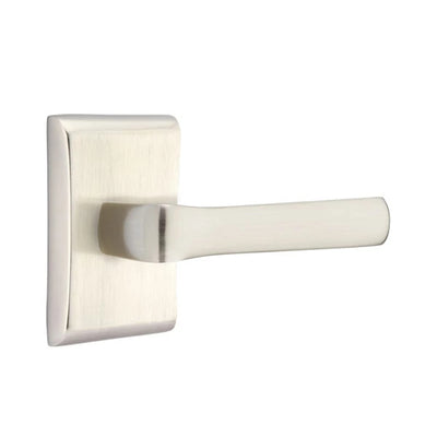 Emtek Spencer Lever with Neos Rosette in Satin Nickel