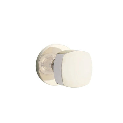 Emtek Freestone Knob with Disk Rosette in Polished Nickel