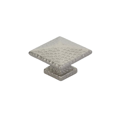 Emtek Arts & Crafts Dimpled 1-3/4" Square Knob in Satin Nickel