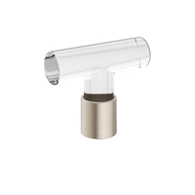 Emtek Modern Glass 2-1/8" T-Knob in Satin Nickel