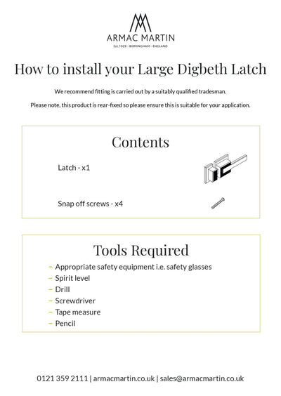 45MM Digbeth Plain Latch
