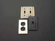 IDH Brass Heavy Cast Wall 53001 Double Switch Plate