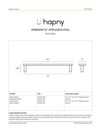 Horizon 18” Appliance Pull