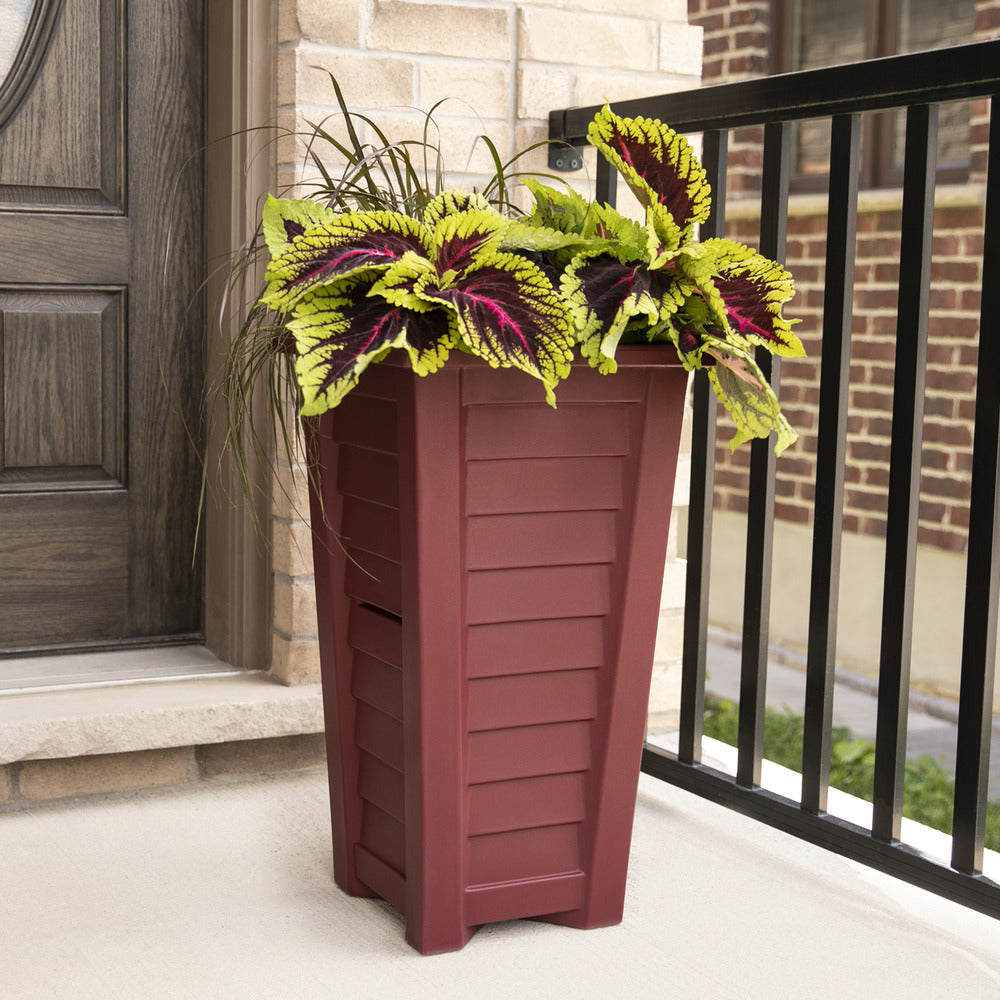Lakeland 28" Tall Planter - Cranberry Red