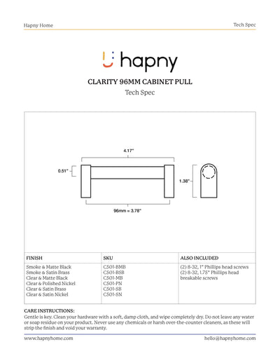 Clarity 96mm Pull