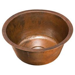 Thompson Traders Renovations Collection Napoli Hand Hammered Copper Prep Sink 17" KPU 1708BC