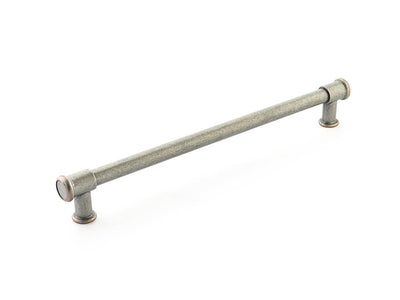 Schaub Steamworks 15" C-C Appliance Pull in Distressed Pewter/Copper