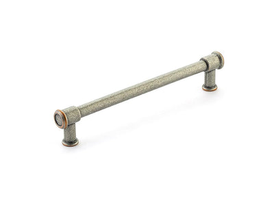 Schaub Steamworks 6" C-C Pull in Distressed Pewter/Copper