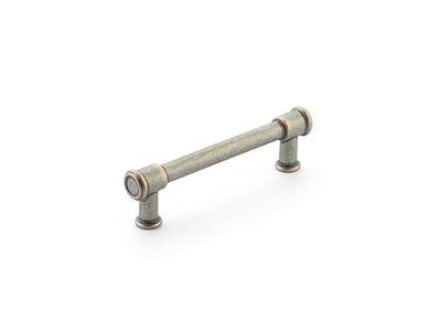 Schaub Steamworks 3-3/4" C-C Pull in Distressed Pewter/Copper