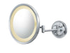 944-2-45HW Single-Sided 5X Round Switchable LED Hardwire Wall Mirror Switchable - Hardware by Design