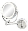 945-2-45HW NeoModern Double-Sided 5X/1X Round Switchable LED Hardwire Wall Mirror - Hardware by Design