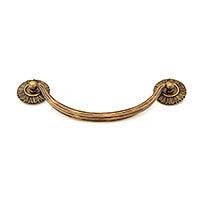 Schaub and Company Bail Pull with rosettes, Estate Dover, 5-1/2" cc 978-ED