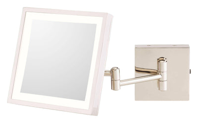 913-55-83 Single-Sided 3X LED Square Wall Mirror - Hardware by Design