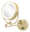 945-2-135HW NeoModern Double-Sided 5X/1X Round Switchable LED Hardwire Wall Mirror - Hardware by Design