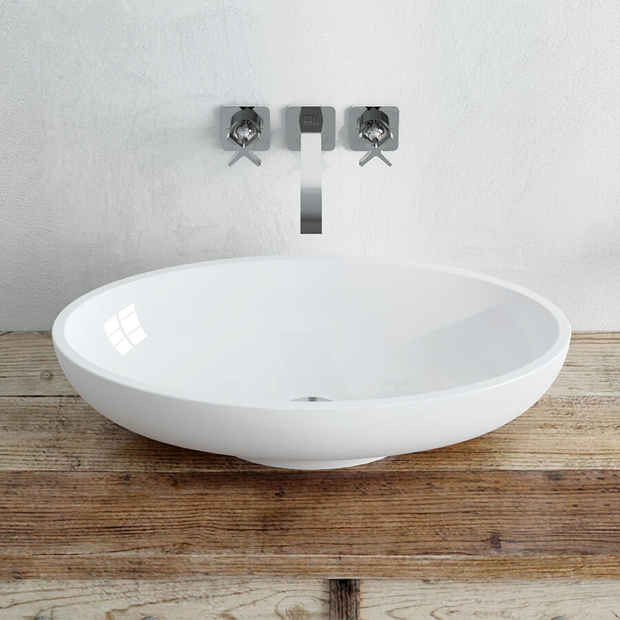 Puccini Vessel Sink - Gloss White
