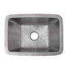17‚Ä≥ Rectangle Hammered Copper Bar Sink in Nickel w/ 2‚Ä≥ Drain Opening - Hardware by Design