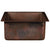 16" Square Hammered Copper Bar/Prep Sink w/ 3.5" Drain Opening - Hardware by Design