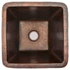 17‚Ä≥ Square Hammered Copper Bar/Prep Sink - Hardware by Design