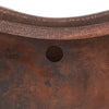 67" Hammered Copper Double Slipper Bathtub with Overflow Holes - Hardware by Design