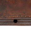 60" Hammered Copper Double Slipper Bathtub with Rings and Overflow Holes - Hardware by Design