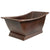 67″ Hammered Copper Canoa Single Slipper Bathtub