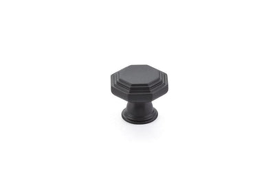 Emtek Midvale 1-1/4" Knob in Flat Black