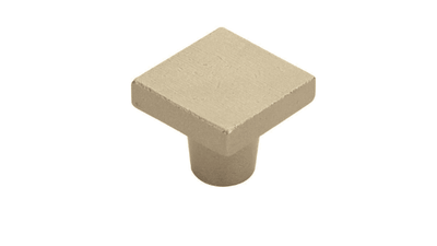 Emtek Rustic Modern 1-1/4" Square Knob in Tumbled White Bronze